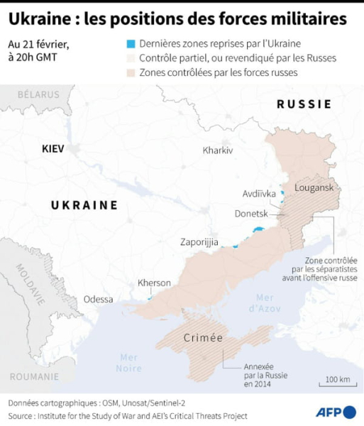 Ukraine: Moscow claims new gains before two years of offensive