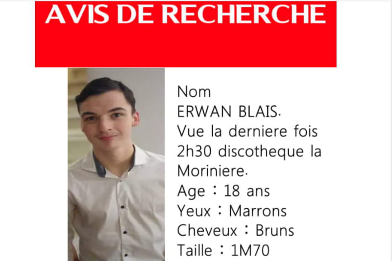 Disappearance of Erwan Blais: a trail leading to a parking lot studied