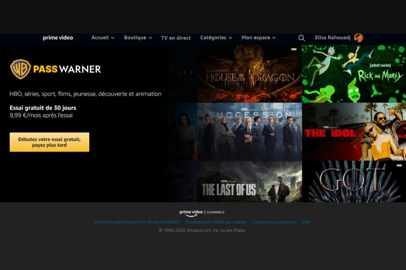 Prime Video: the Warner Pass is free for 1 month, how to take advantage of it ?