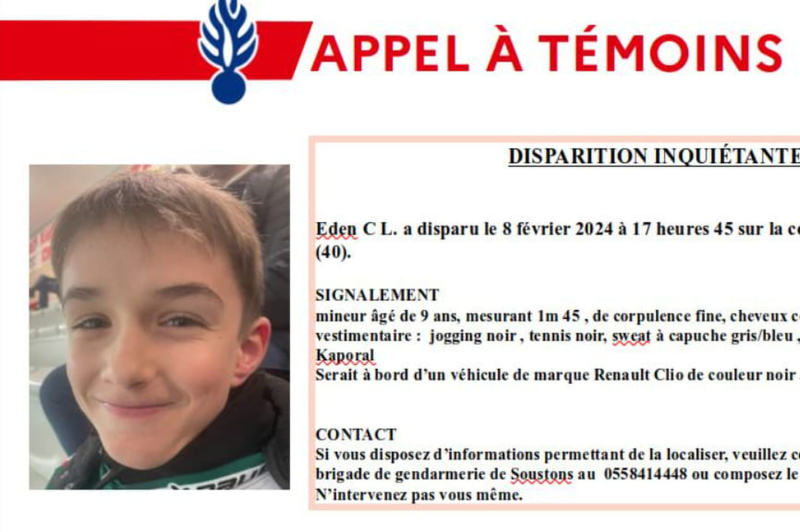 Disappearance of Eden: the 9-year-old boy found with his father in Lot-et-Garonne