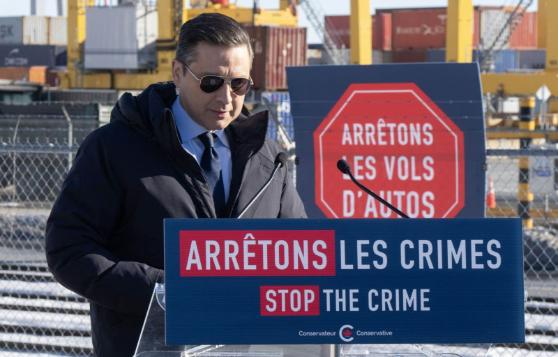 The fight against car theft requires securing federal ports, believes Pierre Poilievre