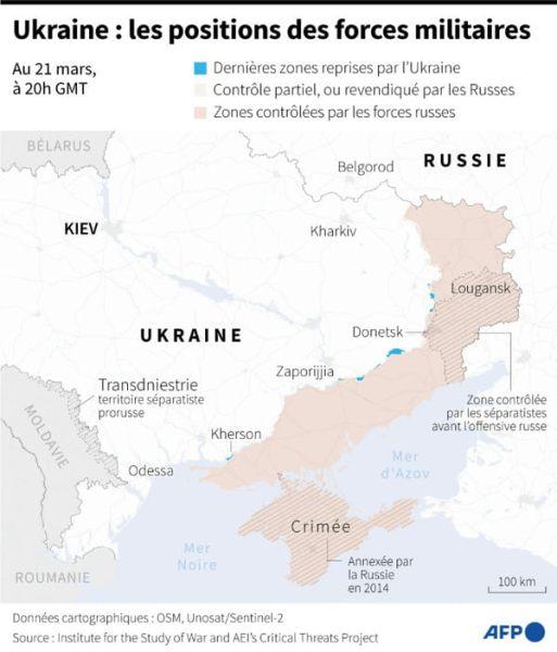 Moscow claims new advance in Ukraine