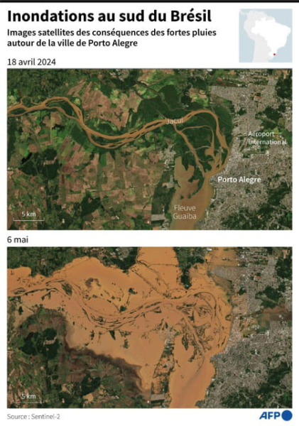 Floods in Brazil: return of rains in the South, where the crisis continues