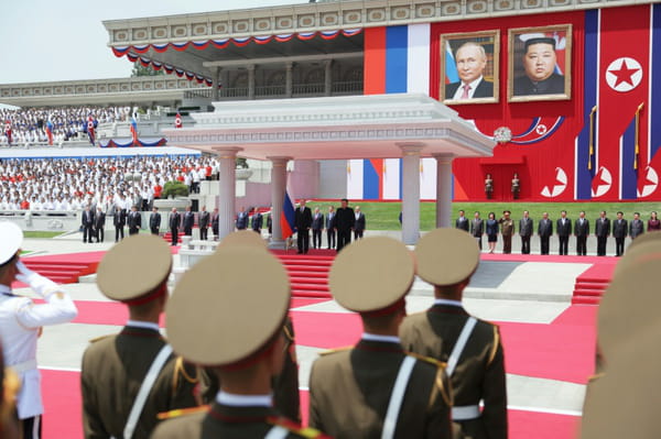 Mutual defense agreement between Moscow and North Korea, which supports Russia over Ukraine