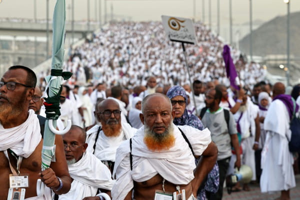 Last major stage of the pilgrimage to Mecca, on the first day of Eid