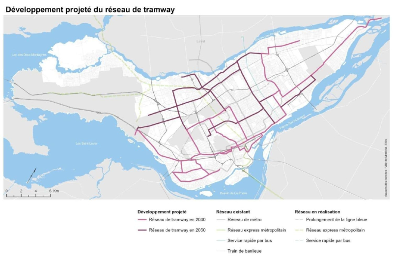 Montreal aims for a vast tram network in 2050