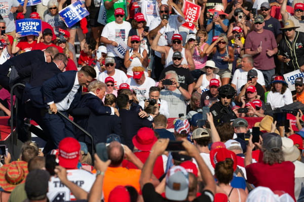 At the Trump rally, panic and prayers when the shots ring out