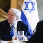 A beaming Donald Trump greets Israeli Prime Minister Benjamin Netanyahu