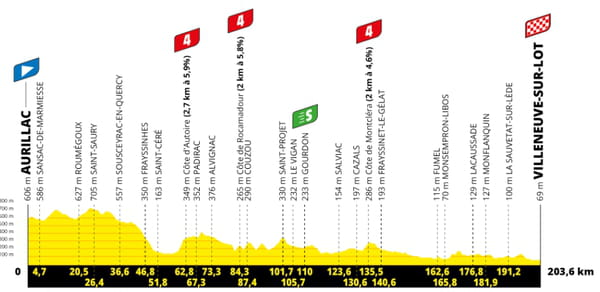 Tour de France 2024: profile of the 12th stage and classification