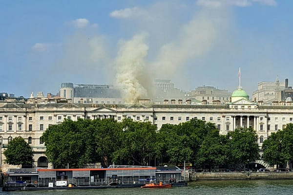 Firefighters tackle remaining flames of London arts centre roof blaze