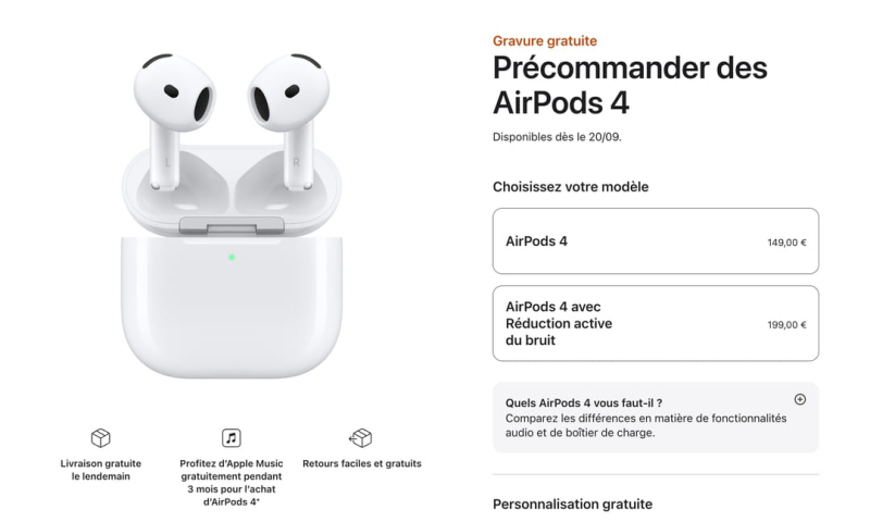 AirPods 4: Apple unveils two new models of headphones