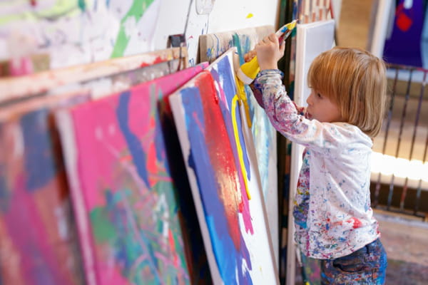 Germany: Laurent, 3 years old and already a successful painter