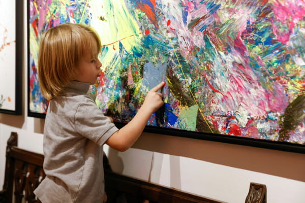 Germany: Laurent, 3 years old and already a successful painter