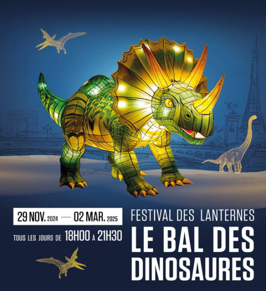 100 dinosaurs lit by lanterns: an exceptional spectacle awaits you in this park