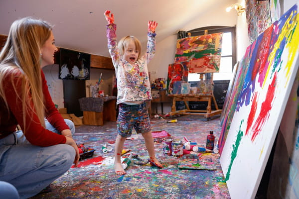 Germany: Laurent, 3 years old and already a successful painter