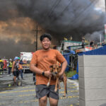 Fire ravages shanty town in Philippines