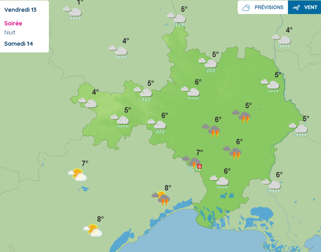 Thunderstorms in the region: strong electrical activity this evening in Hérault and Gard, rain forecast until tomorrow