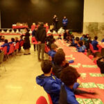 150 players from the Chemin-Bas football club gathered around a lottery