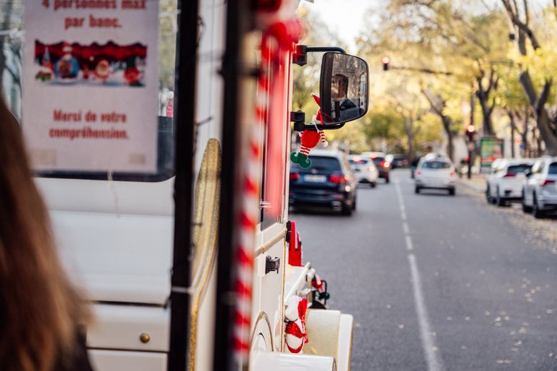 Come aboard the little Christmas train and experience the magic of the holidays in Nîmes