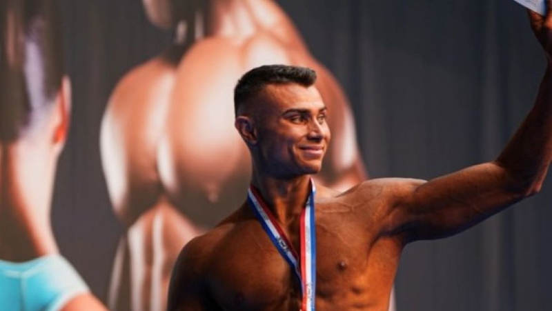 Aimarguois Selim Gallice prepares for the French and European Bodybuilding Championship