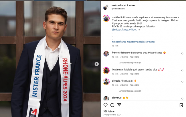 Mathieu Bedini : qui est le nouveau Mister France 2025 ?