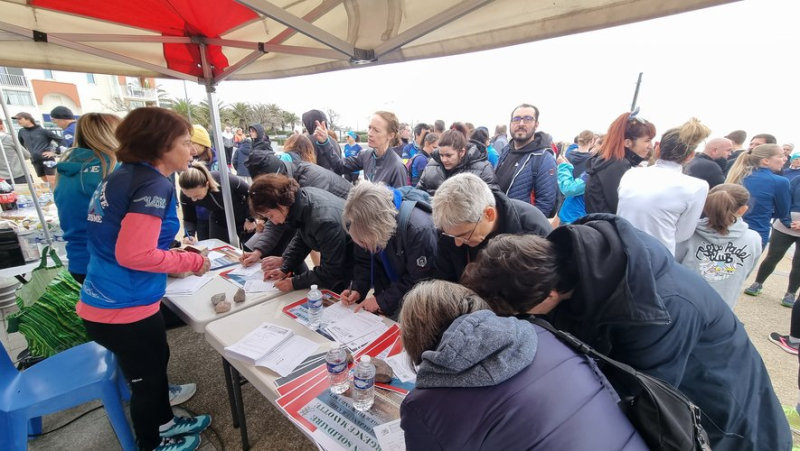 Runners motivated for the solidarity run for the victims of cyclone Chido in Mayotte