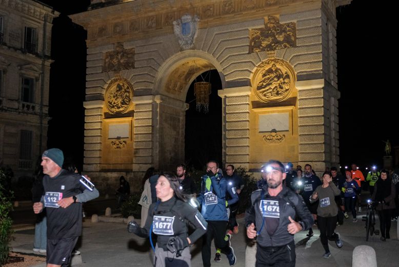 4,222 night runners with short and long strides for the Montpellier Urban Trail