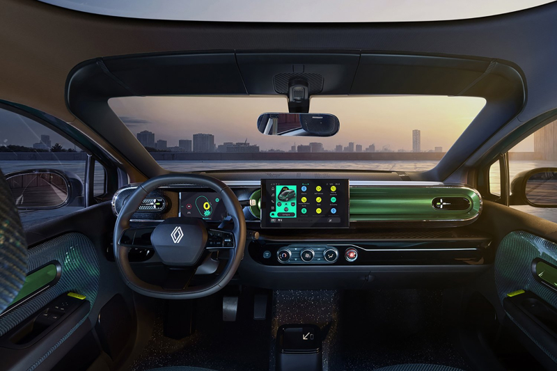 Découvrez l’intérieur néo-retro de la nouvelle Renault Twingo électrique