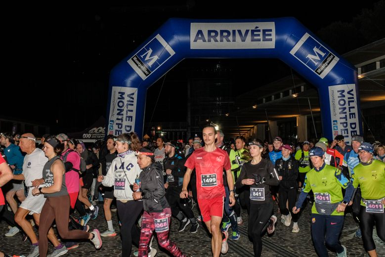 4,222 night runners with short and long strides for the Montpellier Urban Trail